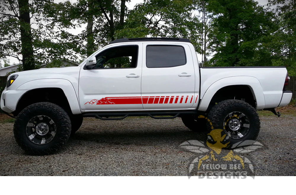 Mountains Side Graphics Kit Vinyl Decal Compatible with Toyota Tacoma Double Cab - Image 4