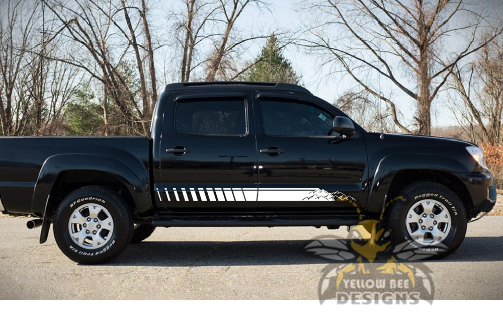 Mountains Side Graphics Kit Vinyl Decal Compatible with Toyota Tacoma Double Cab - Image 5