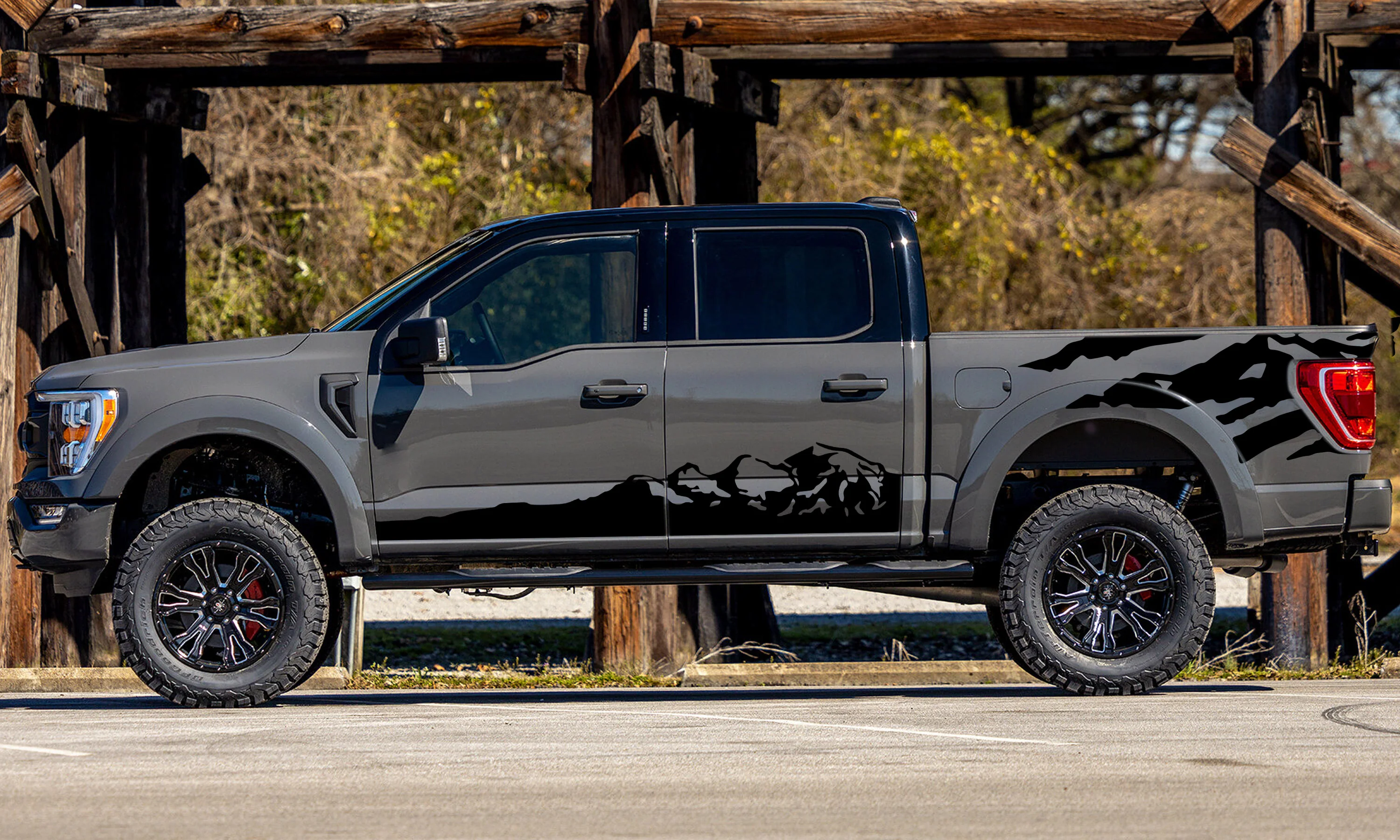 Mountains Side Vinyl Graphics Decals Compatible with Ford F150 - Image 2