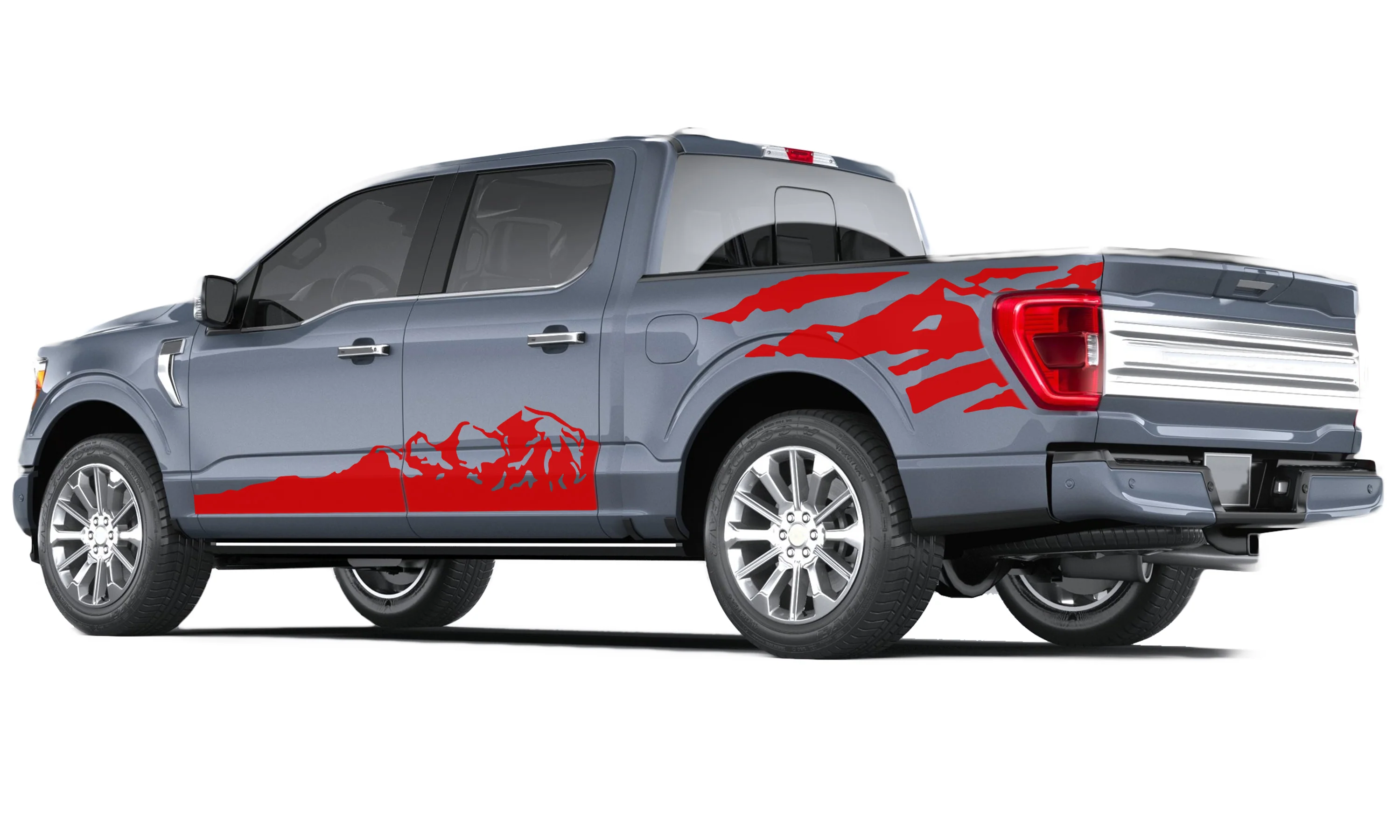 Mountains Side Vinyl Graphics Decals Compatible with Ford F150 - Image 3