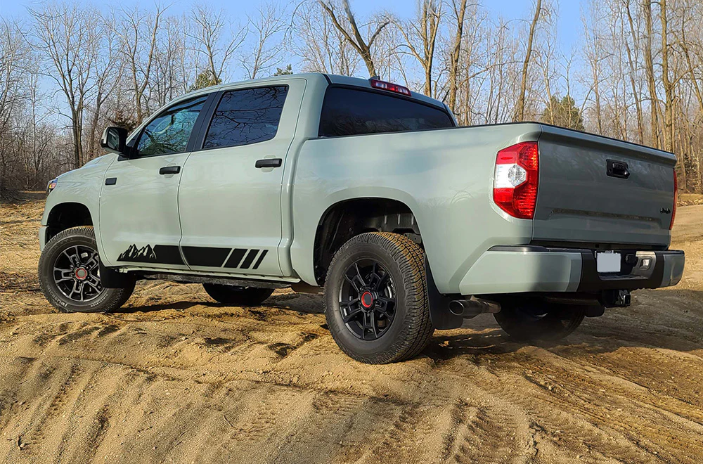 Mountains Stripes Graphics Kit Vinyl Decal Compatible with Toyota Tundra Crewmax - Image 2