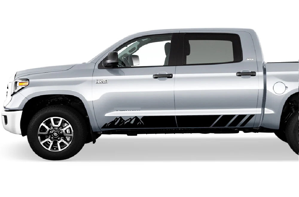 Mountains Stripes Graphics Kit Vinyl Decal Compatible with Toyota Tundra Crewmax - Image 3