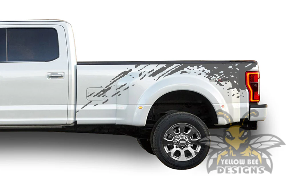 Mud bed Splash Graphics Vinyl Decals Compatible with Ford F450 Crew Cab - Image 3