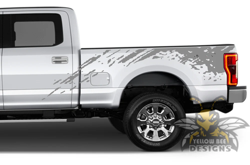Mud Splash Bed Decals Graphics Vinyl Decals Compatible with Ford F250 Crew Cab - Image 3