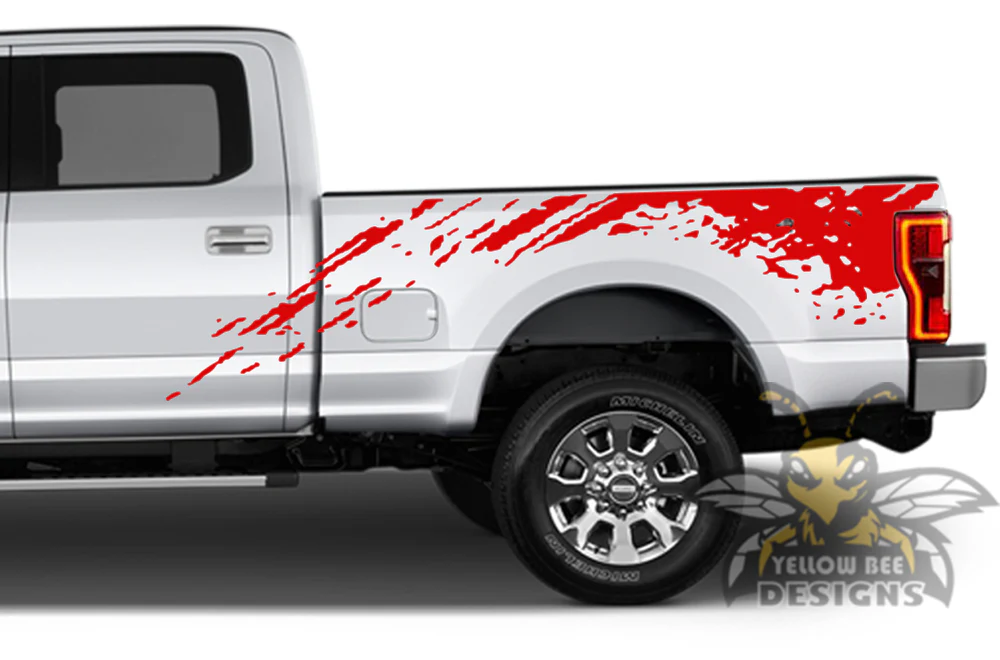 Mud Splash Bed Decals Graphics Vinyl Decals Compatible with Ford F250 Crew Cab - Image 4