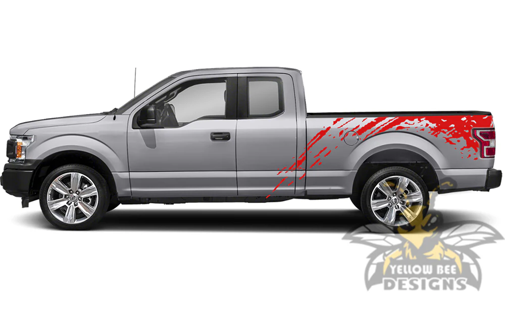 Mud Splash Bed Graphics Vinyl Decals Compatible with Ford F150 Super Cab 6.5'' - Image 3