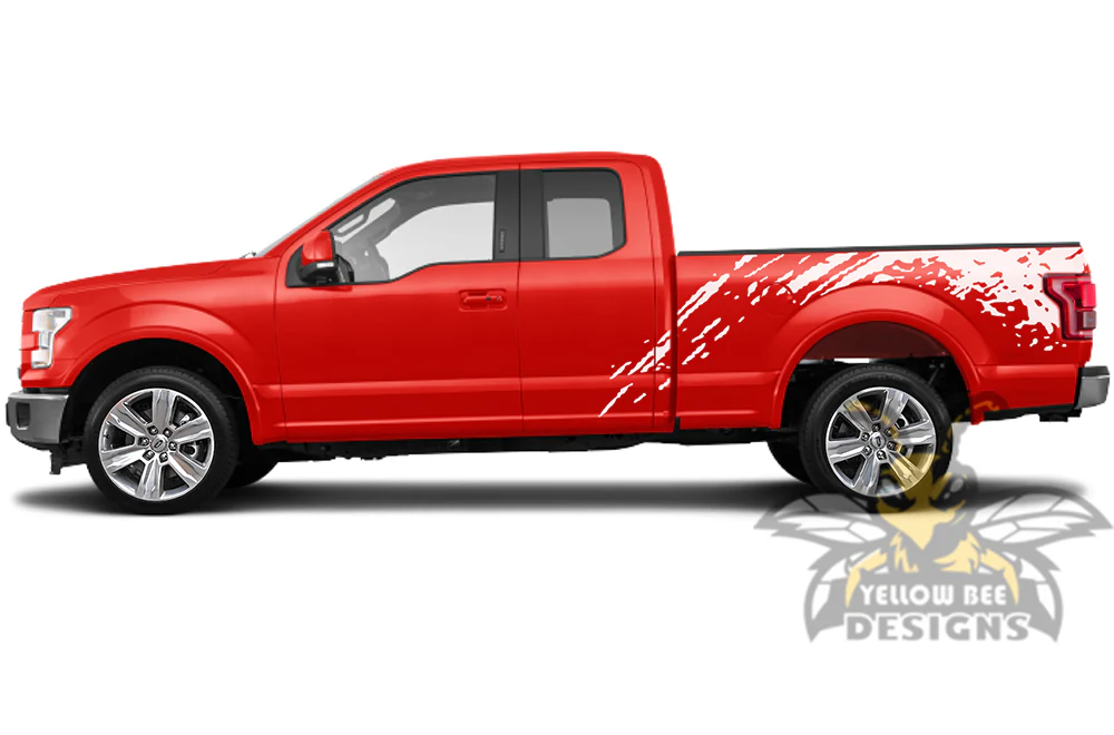 Mud Splash Bed Graphics Vinyl Decals Compatible with Ford F150 Super Cab 6.5'' - Image 4
