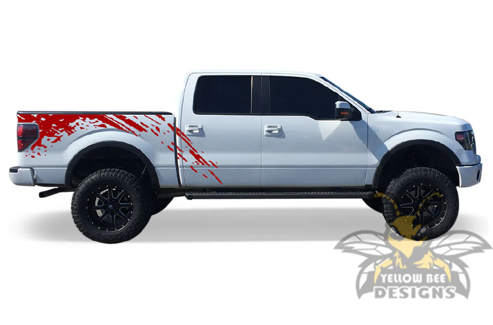 Mud Splash Bed Graphics Vinyl Decals Compatible with Ford F150 Super Crew Cab 5.5'' - Image 4