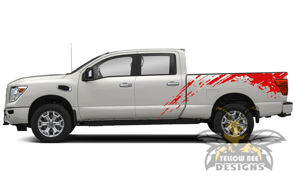Mud Splash Bed Graphics Vinyl Decals Compatible with Nissan Titan - Image 3