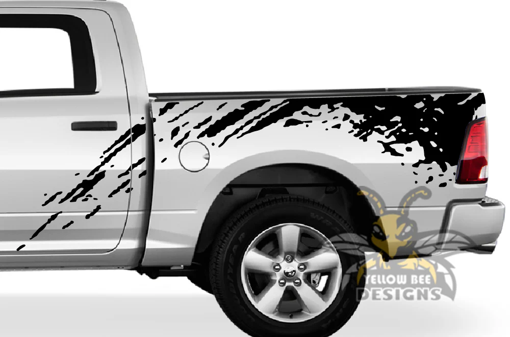 Mud Splash Graphics Kit Vinyl Decal Compatible with Dodge Ram Crew Cab 1500 - Image 3