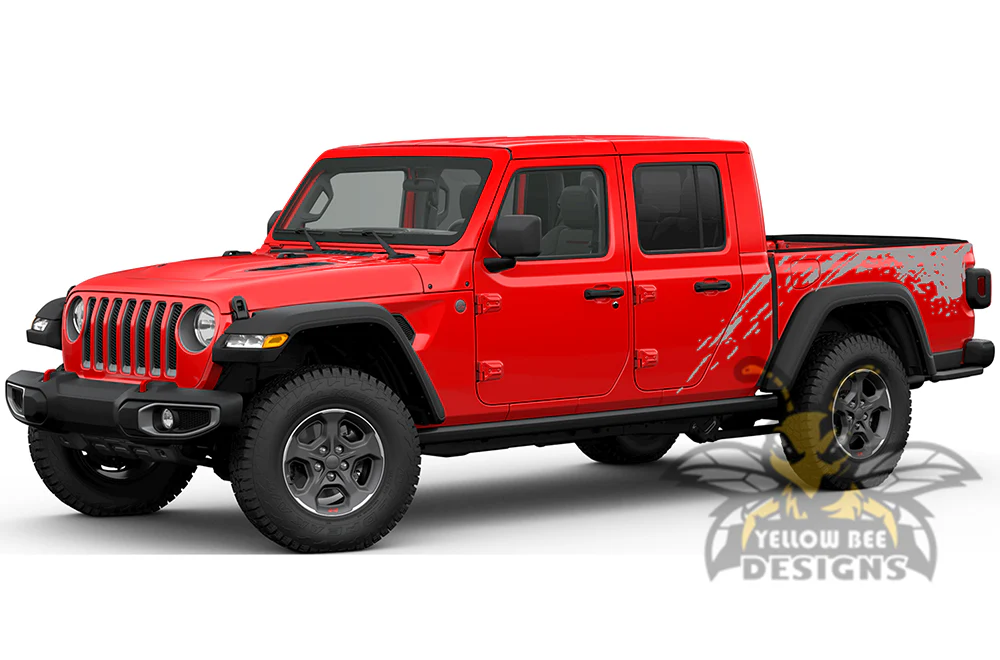 Mud Splash Graphics Kit Vinyl Decal Compatible with Jeep JT Gladiator 4 Door - Image 3
