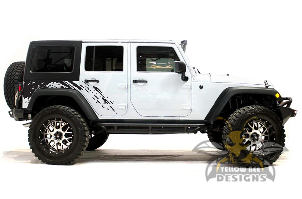 Mud Splash Side Graphics Kit Vinyl Decal Compatible with Jeep JL Wrangler - Image 2