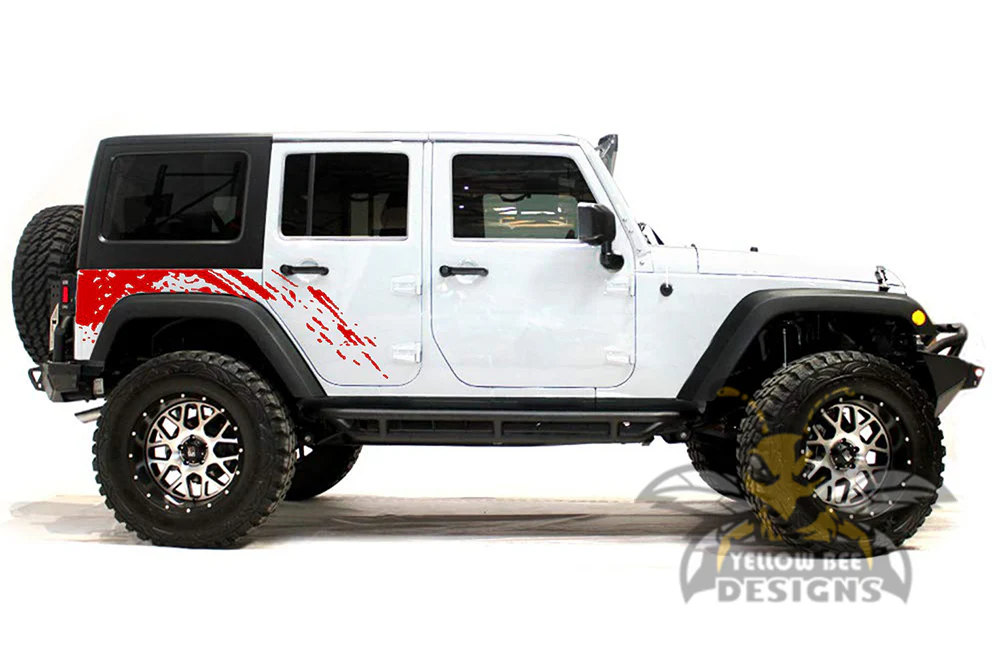 Mud Splash Side Graphics Kit Vinyl Decal Compatible with Jeep JL Wrangler - Image 4