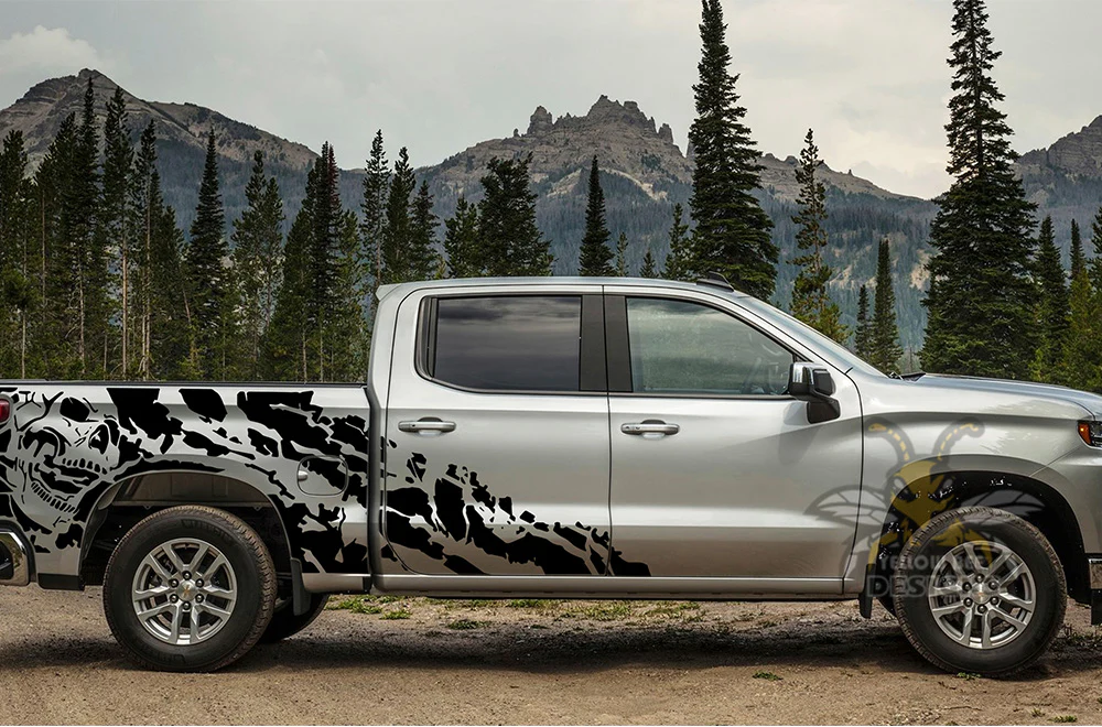 Nightmare Bed Graphics Vinyl Decals Compatible with Chevrolet Silverado 1500 Crew Cab - Image 2