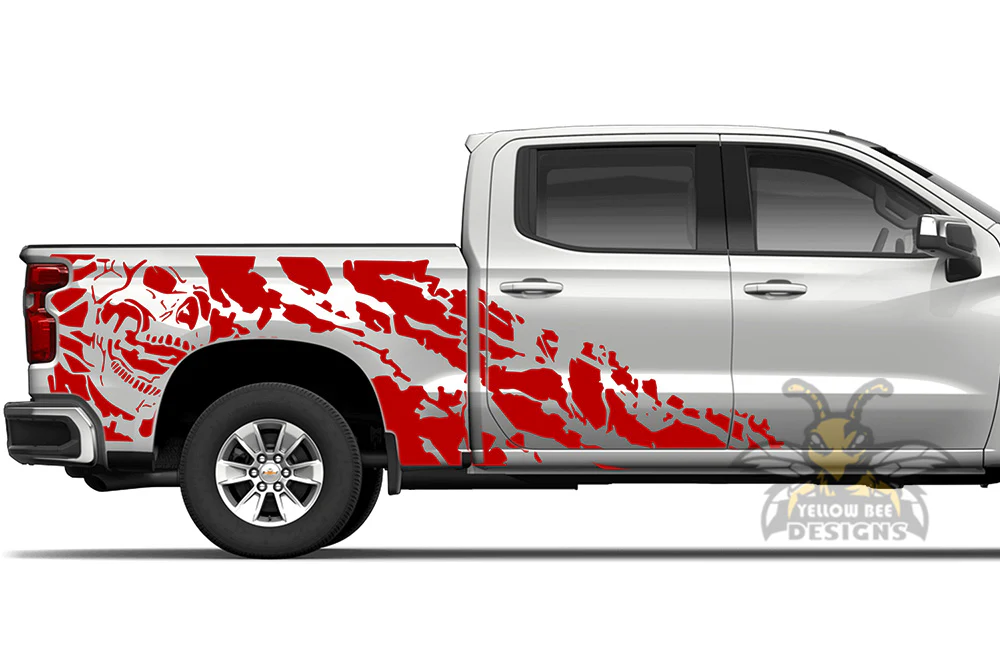 Nightmare Bed Graphics Vinyl Decals Compatible with Chevrolet Silverado 1500 Crew Cab - Image 4