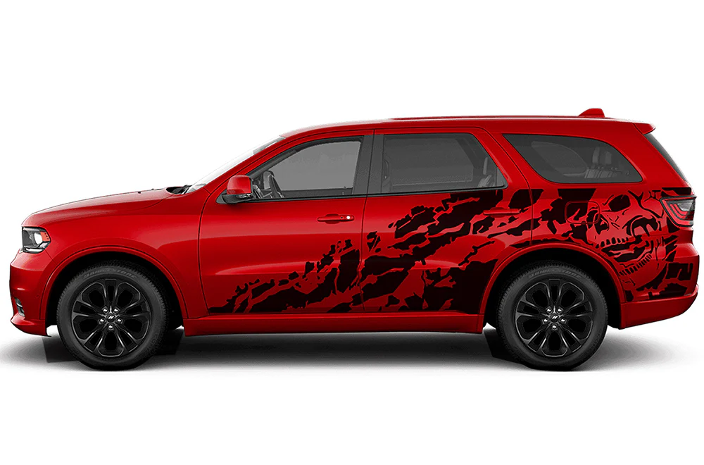 Nightmare Pattern Side Door Vinyl Decals Compatible With Dodge Durango