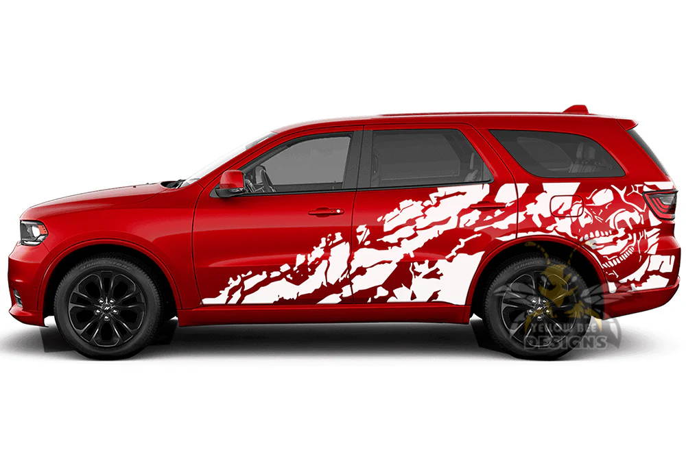 Nightmare Pattern Side Door Vinyl Decals Compatible With Dodge Durango - Image 3
