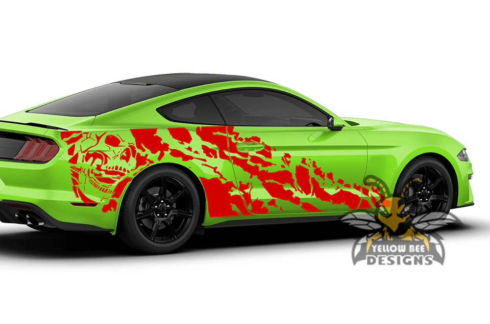 Nightmare Side Decals Graphics Vinyl Stickers Compatible with Ford Mustang - Image 2