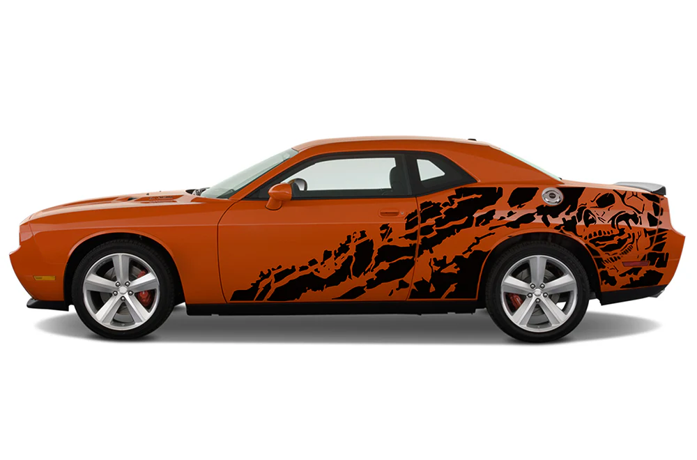 Nightmare Side Graphics Vinyl Decals Compatible with Dodge Challenger