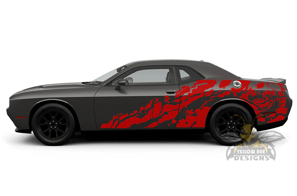 Nightmare Side Graphics Vinyl Decals Compatible with Dodge Challenger - Image 3