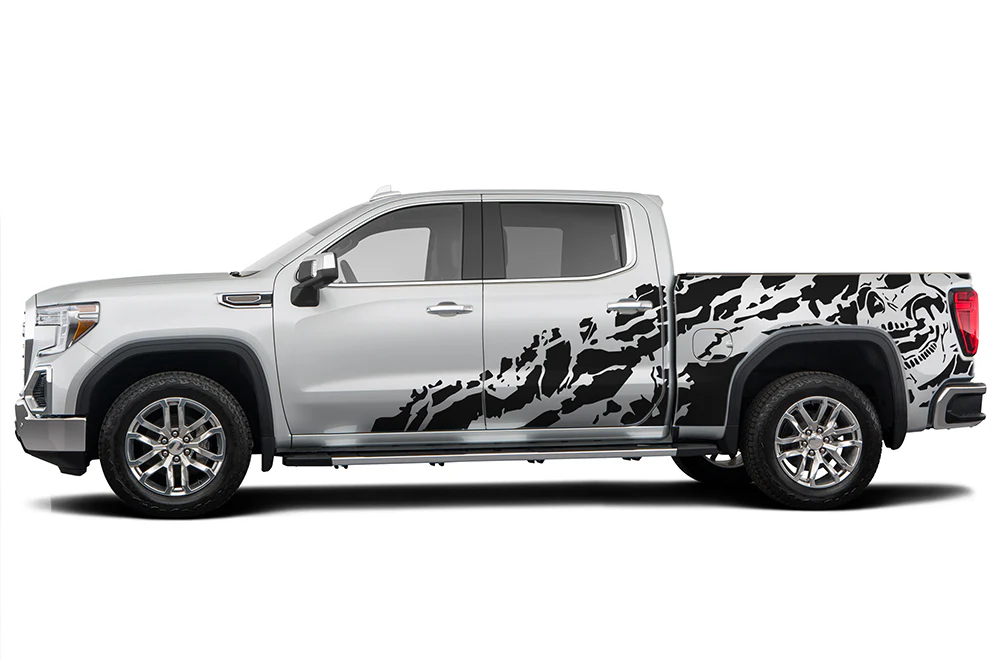Nightmare side Graphics Vinyl Decals Compatible with GMC Sierra Crew Cab