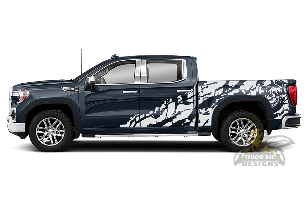Nightmare side Graphics Vinyl Decals Compatible with GMC Sierra Crew Cab - Image 2