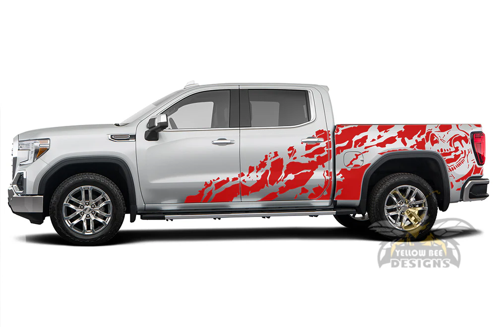 Nightmare side Graphics Vinyl Decals Compatible with GMC Sierra Crew Cab - Image 3