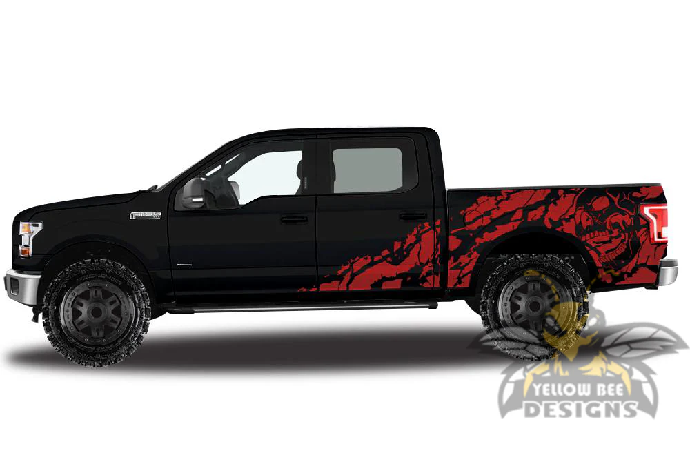 Nightmare Sticker Graphics Vinyl Decals Compatible with Ford F150 Super Crew Cab 5.5'' - Image 6