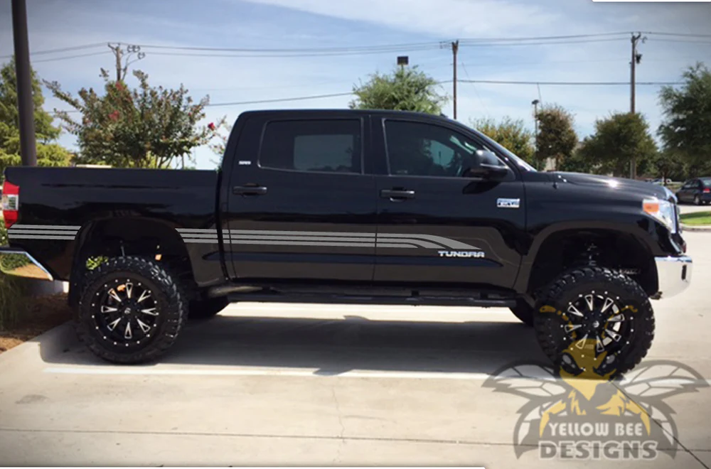 Old School Graphics Kit Vinyl Decal Compatible with Toyota Tundra Crewmax - Image 7