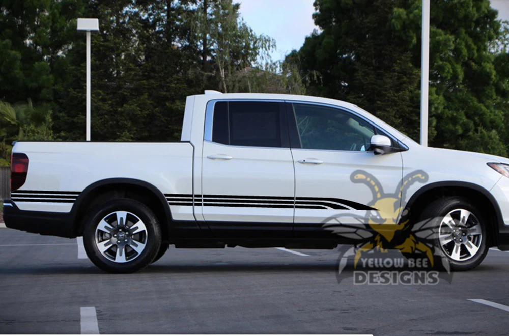 Old School Side Stripes Graphics Vinyl Decals Compatible with Honda Ridgeline - Image 2
