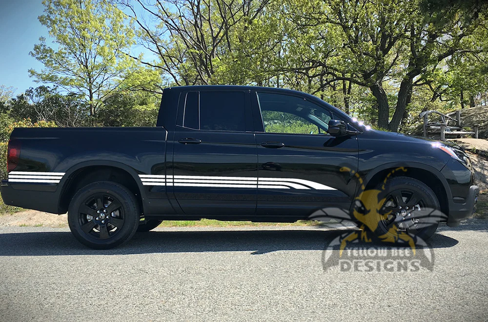 Old School Side Stripes Graphics Vinyl Decals Compatible with Honda Ridgeline - Image 4