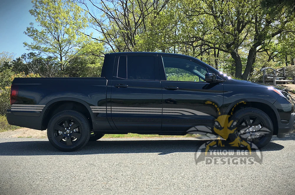 Old School Side Stripes Graphics Vinyl Decals Compatible with Honda Ridgeline - Image 5