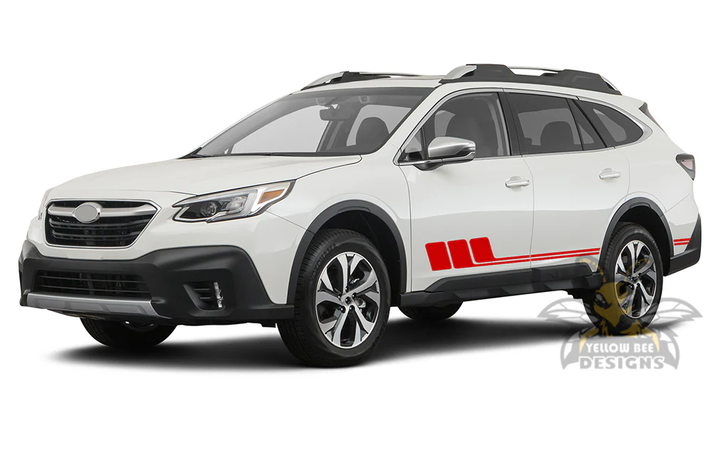 Old School Side Stripes Graphics Vinyl Decals Compatible with Subaru Outback - Image 2