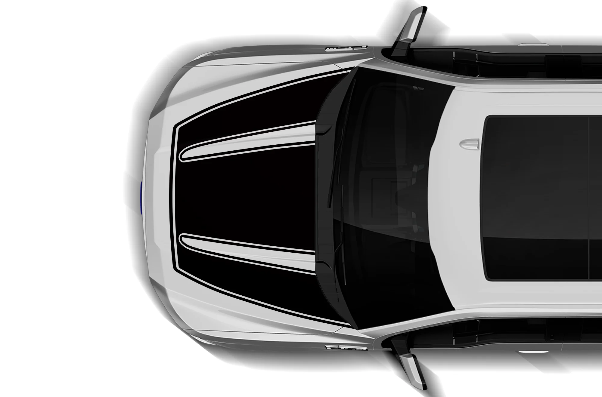 Outline Blackout Hood Graphics Decals Compatible with Ford F150 2015-2020