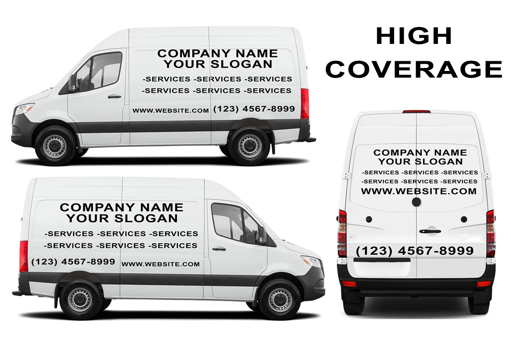 Package of company decals: Vinyl letters compatible with Mercedes Sprinter - Image 2