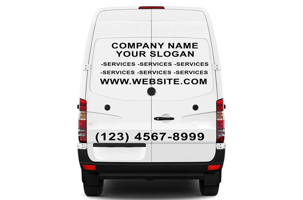 Package of company decals: Vinyl letters compatible with Mercedes Sprinter - Image 4
