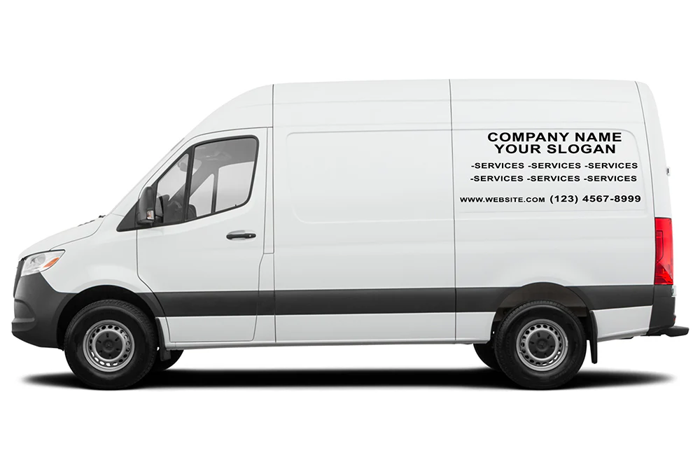 Package of company decals: Vinyl letters compatible with Mercedes Sprinter - Image 6