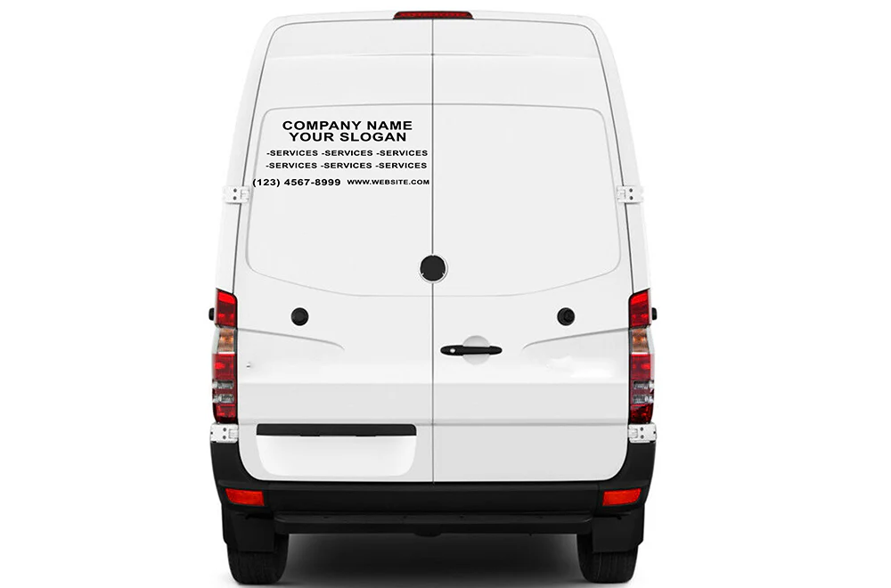 Package of company decals: Vinyl letters compatible with Mercedes Sprinter - Image 8