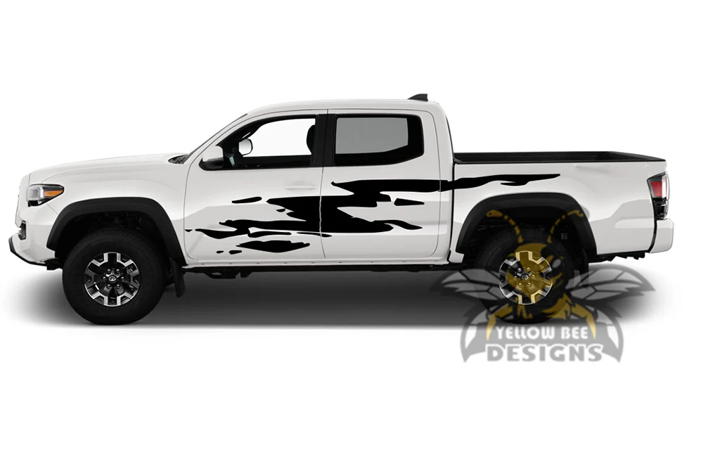 Paint Splash Side Graphics Decals Vinyl Compatible with Toyota Tacoma Double Cab - Image 2