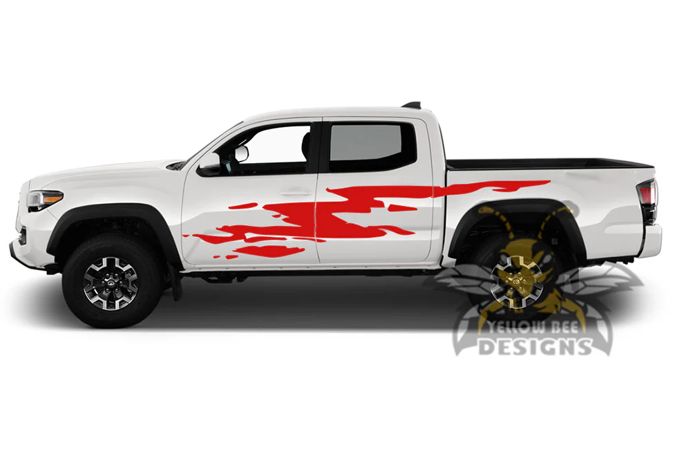 Paint Splash Side Graphics Decals Vinyl Compatible with Toyota Tacoma Double Cab - Image 4
