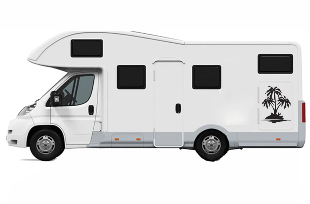 Palm Trees Decals, Graphics For RV, Trailer Hauler, Camper, Motor-Ηome, Caravan