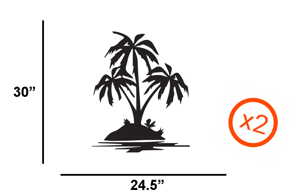 Palm Trees Decals, Graphics For RV, Trailer Hauler, Camper, Motor-Ηome, Caravan - Image 6
