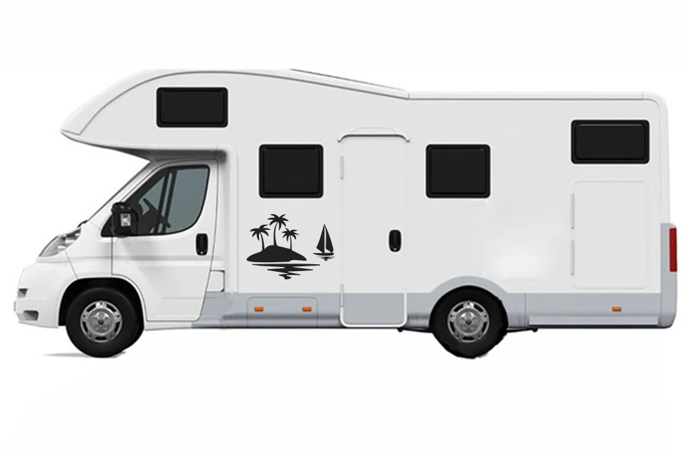 Palm Trees & Sailing Decals, Graphics For RV, Trailer Hauler, Camper, Motor-Ηome, Caravan - Image 4