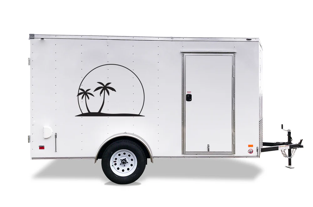 Palm Trees With Sunset Decals, Graphics For RV, Trailer Hauler, Camper, Motor-Ηome, Caravan - Image 5