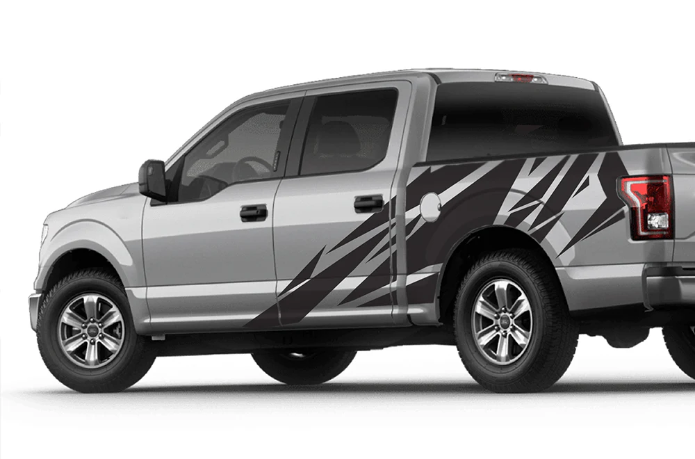 Pattern Side Graphics Vinyl Decals Compatible with Ford F150 Super Crew Cab 5.5''