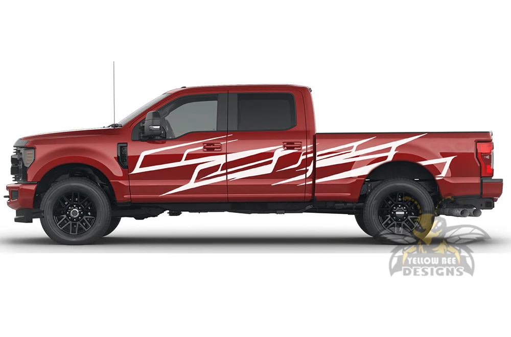 Pattern Side Graphics Vinyl Decals Compatible with Ford F250 - Image 3