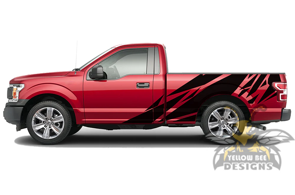 Patterns side Graphics Vinyl Decals Compatible with Ford F150 Regular Cab 6.5'' - Image 2