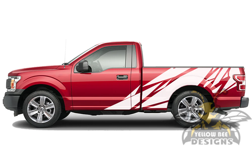 Patterns side Graphics Vinyl Decals Compatible with Ford F150 Regular Cab 6.5'' - Image 3