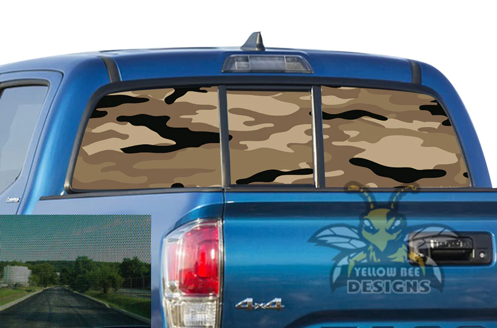 Perforated Army Rear Window Decal Compatible with Toyota Tacoma - Image 2
