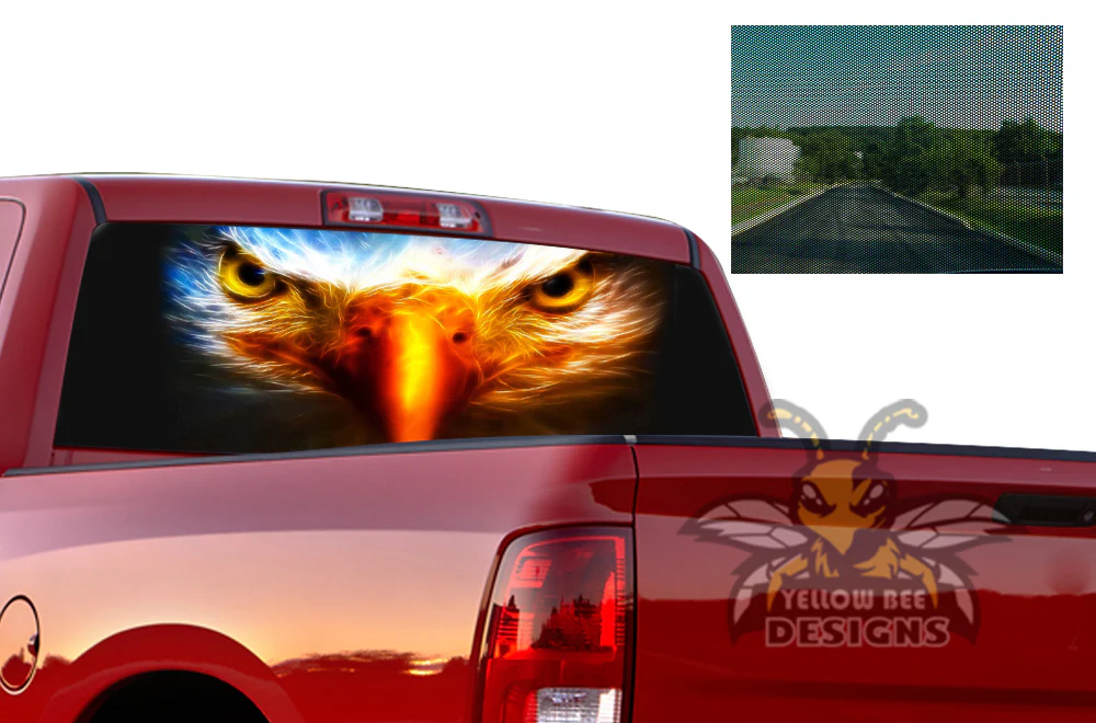 Perforated Eagle Eyes Window Decal Compatible with Dodge Ram 1500, 2500, 3500 - Image 2
